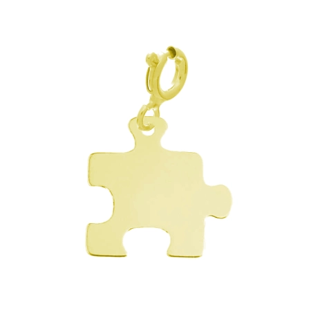 ZAWIESZKA SREBRNA ZŁOCONA PUZZEL CHARMS WISIOREK SREBRO 925